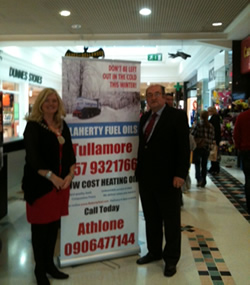Brendan Flaherty, Managing Director, Flaherty Fuel Oils and Sinead Dooley, Chairperson Tullamore Town Council